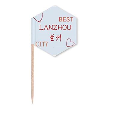 Imagem de Golden City Guizhou Sign Art Deco Gift Fashion Toothpick Flags Cupcake Picks Party Celebration