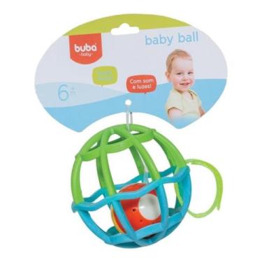 Imagem de Chocalho Baby Ball Cute Colors Luz E Som Infantil Brinquedo - Buba