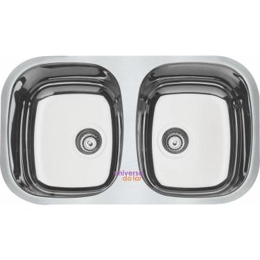 Imagem de Cuba de embutir Tramontina Isis 2C 34 BL em Aço Inox Alto Brilho 72x40 cm Tramontina
