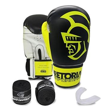 Imagem de Kit Boxe/muay Thai Pretorian Performance Amarela - 16 OZ