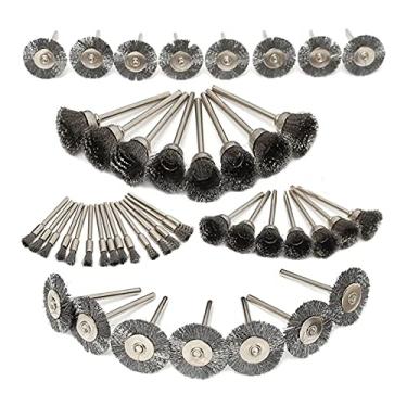 Imagem de ZAANHA 45Pcs Steel Wire Wheel Pen Cup Brushes Set Kit Accessories for Rotary Tool