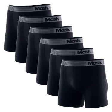 Imagem de Kit 6 Cuecas Boxer Mash Microfibra Sem Costura 710.01