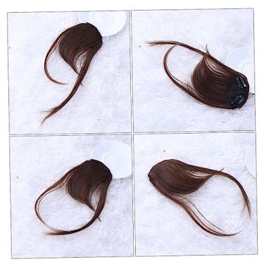 Imagem de POPETPOP 2 Unidades clipe de franja frontal grampear borla de cabelo franja completa peruca franja de cabelo frontal franja de cabelo de mulher uma pedaço pendão Fan Bingbing