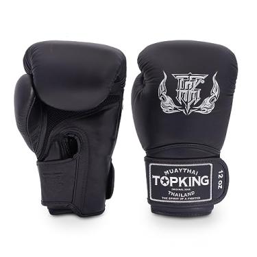 Imagem de Luvas de couro respirável Top King Super Air Muay Thai Luvas de boxe para treinamento ou sparring - 227 g, 293 g, 340 g, 453 g