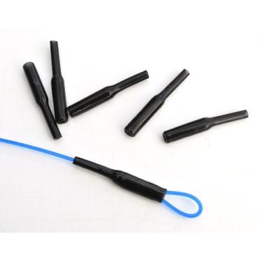 Imagem de Catch All Tackle Protetores de Crimpagem Pretos Rigs 25 Peças de Equipamento de Decoração e Atração