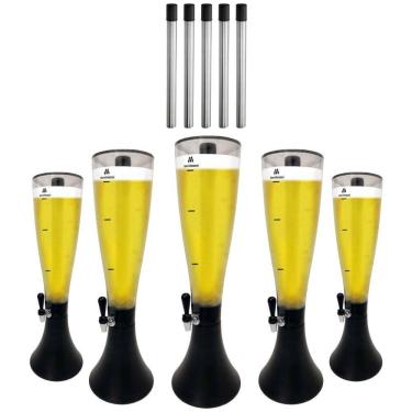 Imagem de Kit com 5 Torres de Chopp Marcbeer 2,5 Litros e 5 Refis Extra - Marchesoni