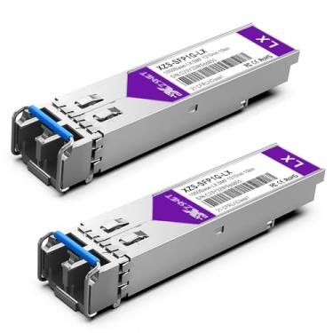 Imagem de XZSNET Transceptor 1000BASE-LX SFP, módulo de fibra de modo único 1,25G SFP para LC compatível com Cisco GLC-LH-SMD, Ubiquiti UniFi UF-SM-1G, Mikrotik, Meraki, Netgear AGM732F, D-Link e mais, pacote