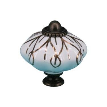 Imagem de Puxadores de cerâmica feitos à mão para móveis, cozinha, quarto, gaveta, cômoda, puxa uma peça com parafuso, a005