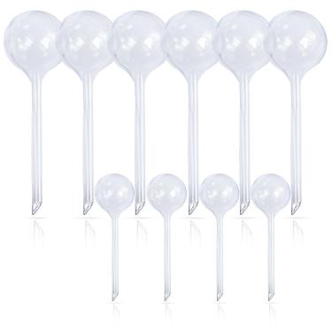 Imagem de Logresy 10 dispositivos de irrigação de plantas, globos de irrigação automática para vasos domésticos, espinhos de plástico para irrigação de plantas, conjunto automático de sistema de irrigador de plantas, adequado para todas as plantas internas e externas