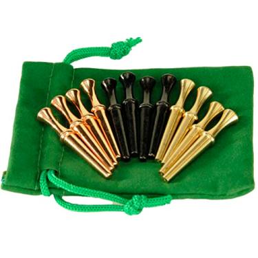 Imagem de Cribbage Pegs Valkyrie Style Extra Large Round Top, Set of 12 pegs in 3 Colors, for Specialized Cribbage Boards, Soft Green Velveteen Storage Pouch