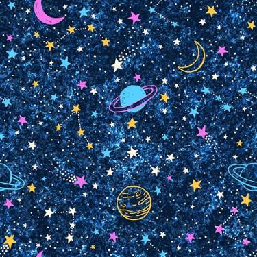 Imagem de GLOW4U Papel de parede Sky Star Starry Night Peel and Stick para crianças, meninos, meninas, berçário, quarto, decoração de parede, teto, papel de contato, galáxia, mural 43 x 283 cm