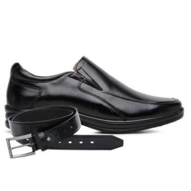 Imagem de Sapato Jota Pe Preto 3d Air Soft Space + Cinto 70800-Masculino