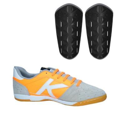 Imagem de Kit Tênis Futsal Kelme Elite Fs Masculino + Caneleira Penalty Matis X-Masculino