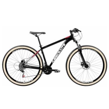 Imagem de Bicicleta Aro 29 Absolute Nero 4 1x9v Pedivela Coroa Unica Ponta Quadrada E Catraca K7 9 Marchas 11/36D Freio Hidraulico E Garfo de Susepensão,21,Preto Vermelho