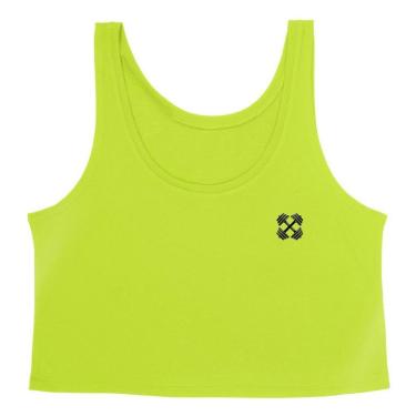 Imagem de Cropped Feminino Regata Good Look Fitness Academia Estampada Peso-Feminino