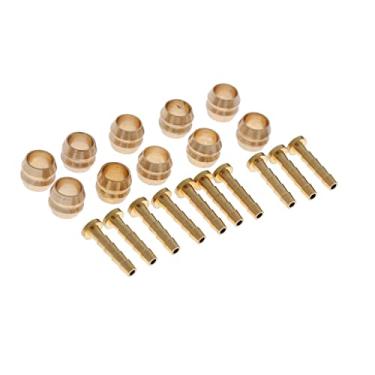 Imagem de 10 pares de mangueira de freio a disco hidráulico oliva e inserção BH-59 cobre para bicicleta - alta dureza e corrosão, usinado CNC, longa vida útil - para bicicletas de montanha e bicicletas de