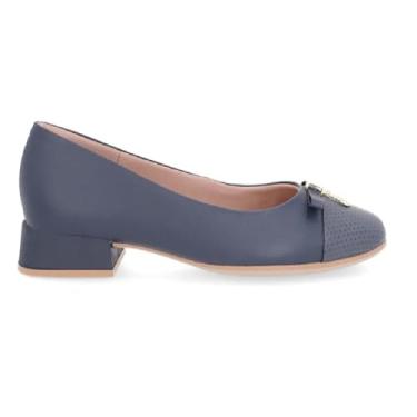 Imagem de Usaflex, Sapato Scarpin Feminino Usaflex Couro/Napa Azul AL2602002 Tamanho:33;Cor:Azul