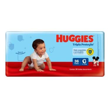 Imagem de Fralda Descartável Huggies Tripla Proteção Mega Tamanho G - 9 Pacotes