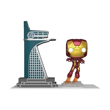 Imagem de Funko Pop! Town: Vingadores: Era de Ultron - Torre dos Vingadores com boneco de vinil do Homem de Ferro (Glow-in-The-The-Dark)