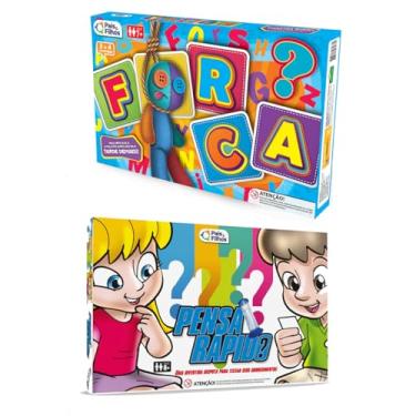 Imagem de Jogo de tabuleiro para Testes de Conhecimento Pensa Rápido + Jogo da Forca - Pais e Filhos