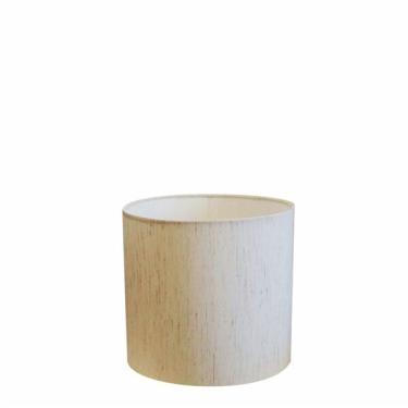 Imagem de Cúpula Abajur Cilíndrica Cp-8005 Ø18x18cm Linho Bege