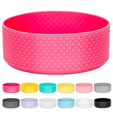 Imagem de Bota protetora para garrafa de água compatível com Hydro Flask, bota protetora de silicone para garrafas de água esportivas Hydro Flask 1,814 g, capa de manga inferior antiderrapante para garrafas de