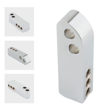 Imagem de FINMOKAL Bloco de montagem de extensão de farol cromado compatível com Harley FXD Dyna Super Glide Street Bob Low Rider Wide Glide 2007-2017