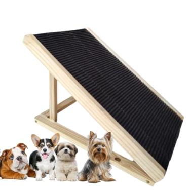 Imagem de Rampa Antiderrapante Ajustável Regulável Madeira Maciça Gato Cachorro