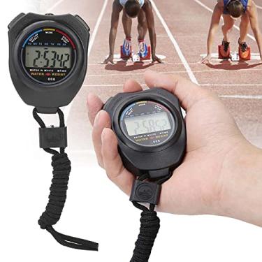 Imagem de Cronômetro esportivo de 2 peças, cronômetro portátil LCD digital multifuncional para corrida/corrida