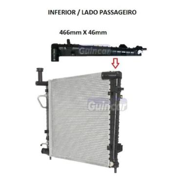 Imagem de Caixa Radiador Tucson Inferior - Modelo Estriada 466mmx46mm - NACIONAL