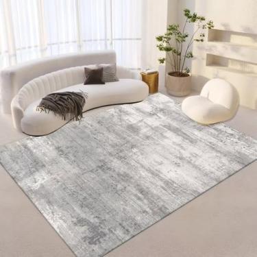 Imagem de Tapete cinza para casa, sofá, cadeira, área, tapetes, tamanho grande, 200x300, carpetes para sala de estar, quarto, sala de estar, tapete macio, flanela, 8.200x250 cm, 78,7x98 pol.
