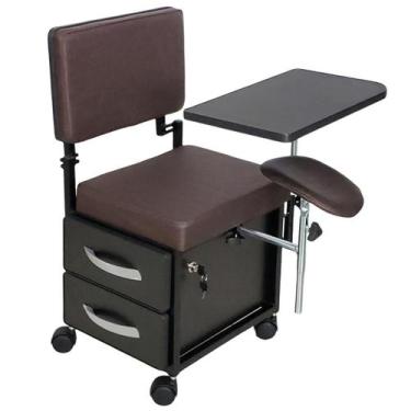 Imagem de Cadeira Manicure Cirandinha Evolux Café Armário Preto - For-Ty