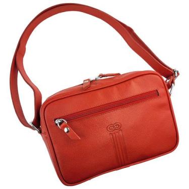 Imagem de Bolsa Tiracolo FIDENZA em Couro Galvani, Vermelho