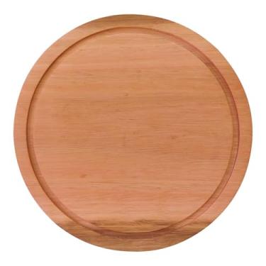 Imagem de KIAGA, Tábua para Servir em Madeira de Eucalipto Maciço - Redonda com Óleo Mineral Cor:NATURAL;Tamanho:22x22 CM