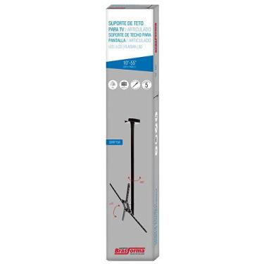 Imagem de Suporte de teto para TV de LED 10 a 55, Giro 360º - Branco - Brasforma