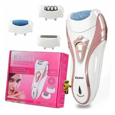 Imagem de Depilador Feminino Sem Fio 3IN1 Multifunção Recarregavel USB 3010 - Ke