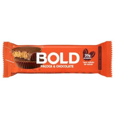 Imagem de Barra de Proteína Sabor Paçoca & Chocolate Sem Açúcar Bold 60g