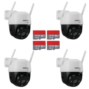 Imagem de kit 4 Camera de Segurança Wifi Im7 Full Color 360 Speed Dome Intelbras