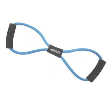 Imagem de Extensor Elástico Em Oito Tensão Forte LS3202F Liveup, Azul