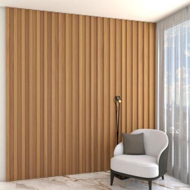 Imagem de Painel para TV 100% Mdf Ripado Decoração Freijó - Panorama Móveis, Mar