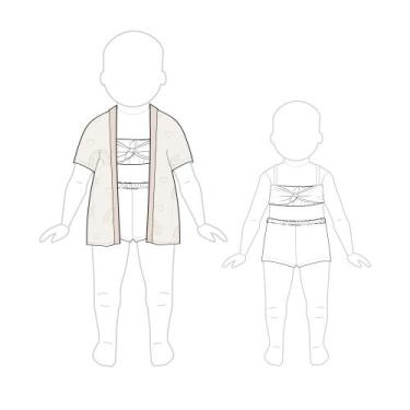 Imagem de Molde conjunto diva infantil tamanho de 1 ano até 6 anos by Clara Calu