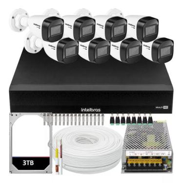 Imagem de Kit Cftv 8 Câmeras Segurança Intelbras vhd 1130 30m Infravermelho Dvr 