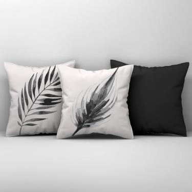 Imagem de Kit Trio de Almofadas Cheias Estampadas em Veludo Suede 45cm x 45cm Enchimento em Refil Silicone - Decoração para Sala Sofá Quarto Jogo Conjunto 3 Peças Decorativas (Cinza)