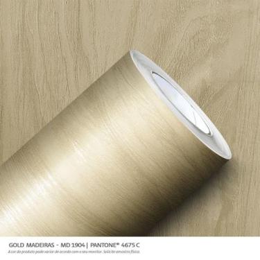 Imagem de Papel de Parede Adesivo Lavavél Gold Vinil Madeira Demolicao 1,00 X 0,