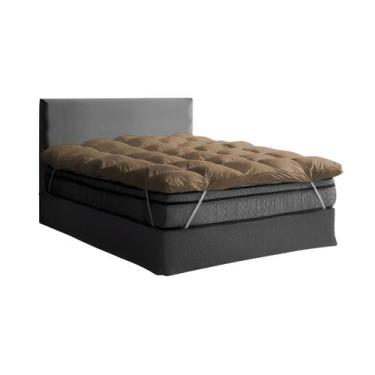 Imagem de Pillow Top Solteiro Fibra Siliconada Super Volumosa Avelã - Tuca Casa