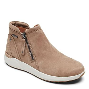 Imagem de Cobb Hill Bota feminina Skylar com zíper impermeável no tornozelo, Taupe Wp, 7.5