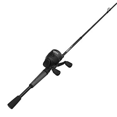 Imagem de Zebco Combo de carretel Spincast 33 preto e vara de pesca, vara de grafite de 2 peças de 1,8 m com alça ComfortGrip, carretel de pesca antirreverso QuickSet com arrasto microfino, preto