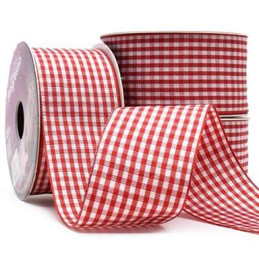 Imagem de Fita Xadrez XT009 38mm com 10 Metros - Fitas Progresso, 209 VERMELHO