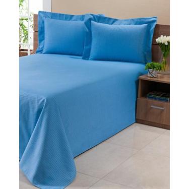 Imagem de Kit Colcha Cobre leito Piquet Casal Padrão 3Pçs Floral E Liso Várias C
