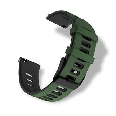 Imagem de RoYiio Pulseira de silicone para relógio de 20 mm/22 mm, liberação rápida, pulseira de substituição esportiva macia confortável para homens e mulheres, 22mm, Sem pedra preciosa
